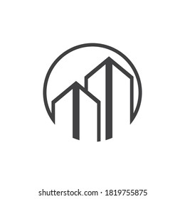 Logotipo del hogar , Diseño de logotipos de propiedades y construcción