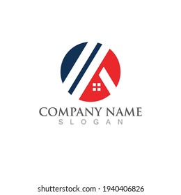Logotipo del hogar , Diseño de logotipos de propiedades y construcción