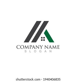 Logotipo del hogar , Diseño de logotipos de propiedades y construcción