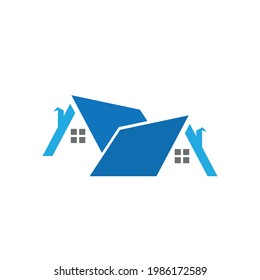 Logotipo del hogar , Diseño de logotipos de propiedades y construcción