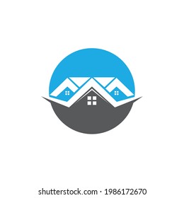 Logotipo del hogar , Diseño de logotipos de propiedades y construcción