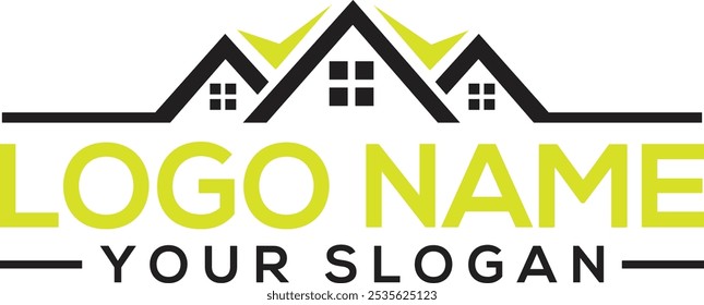 Vector de diseño de propiedad de logotipo casero
