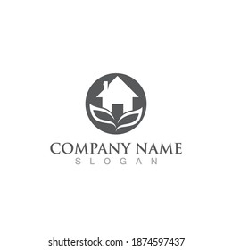 Home logo Real Estate , Property and Construction Logo design