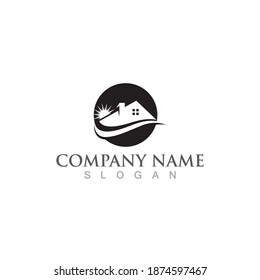 Home logo Real Estate , Property and Construction Logo design