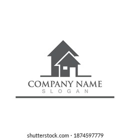 Home logo Real Estate , Property and Construction Logo design