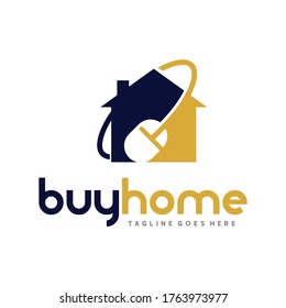 Logotipo del hogar, vector del logotipo de la casa alquilada