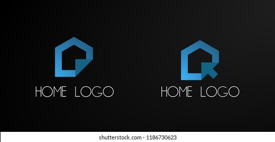 home logo, Set of abstract vector company business logo icons popular web concepts