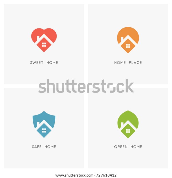 home logo set house window chimney stock vector royalty free 729618412 https www shutterstock com image vector home logo set house window chimney 729618412