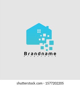 Home logo simple,  with a simple, elegant and attractive design