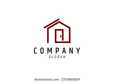 Home logo with simple line design style