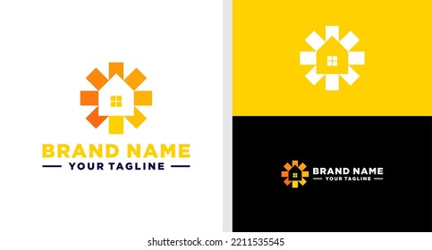 HOME LOGO SOLAR PANEL SIMPLE EDITABLE