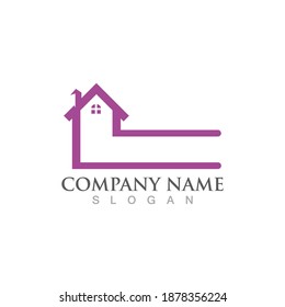 Home-Logo und Design-Vektorgrafik von Symbolen
