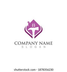 Vector de diseño de logotipos y símbolos en casa