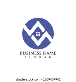 Logotipo doméstico e imagen vectorial de símbolo