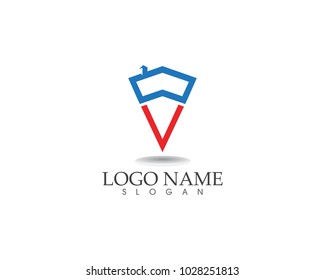 home logo and symbols icons template

