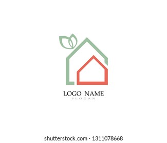 home logo and symbols icons template
