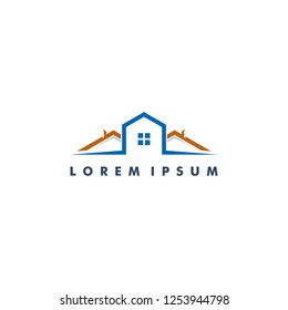 home logo template, building icon symbol design vector illustration