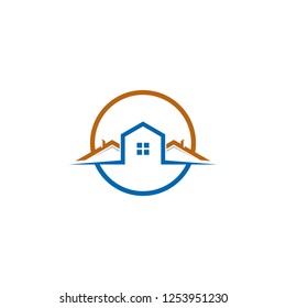 home logo template, building icon symbol design vector illustration