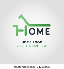 Home Logo Template For Business Logo With Cool Typography And Simple Design