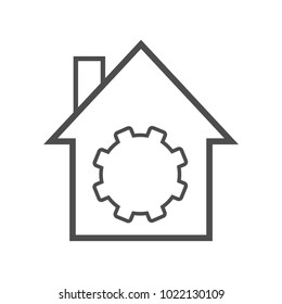 Home Logo Template.The symbol of the company for the construction repair and maintenance of the house. Vector illustration.