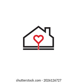 Home logo template, vector illustration	