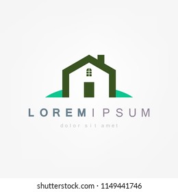 Home Logo Template. Vector Illustrator