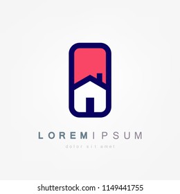 Home Logo Template. Vector Illustrator