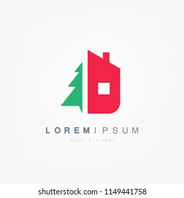 Home Logo Template. Vector Illustrator