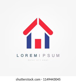 Home Logo Template. Vector Illustrator