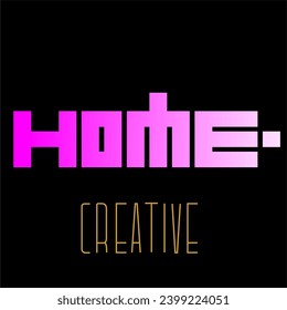 HOmE logo text abstract alphabet creative identity icon vector template