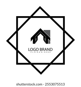 logotipo doméstico que é exclusivo e simples