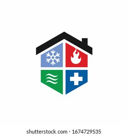 Home logo with three element