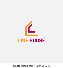 Home logo of two lines and resembles a letter.