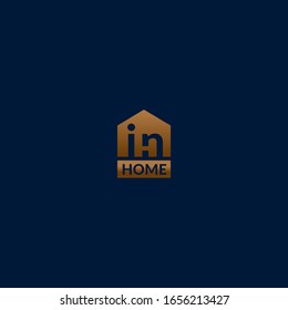 in home logo type subtle H letter