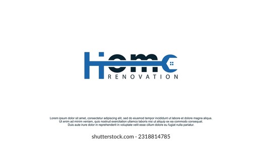 Vector de logotipo residencial con concepto creativo para la empresa de construcción de renovación vector premium