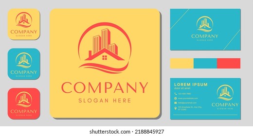 Home Logo Vector. logo design, icon and business card
