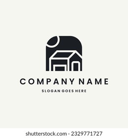 Home Logo vector design template black logo and white background