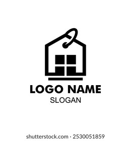 Home logo vector design template and illustration with editable stroke