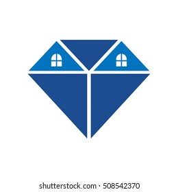 home logo vector. diamond icon.