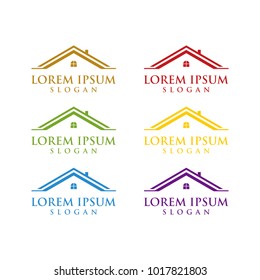 Home logo vector graphic abstract modern shape