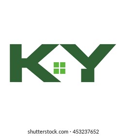 home logo vector. house logo. letter K and Y logo vector.