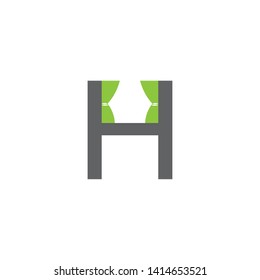 Home logo vector. Home icon. Home illustration. H letter emblem