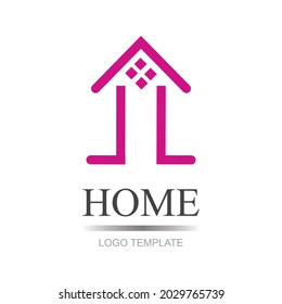 home logo vector icon illustration design template