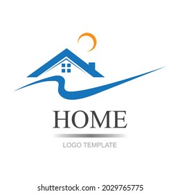 home logo vector icon illustration design template
