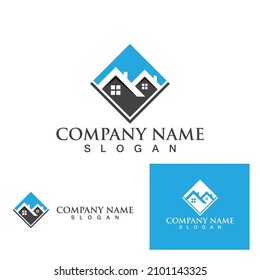 home logo vector icon illustration design template