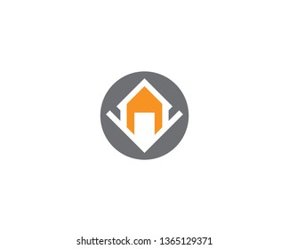 home logo vector icon template
