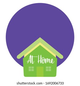 at home, logo vector illustration