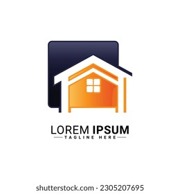 Diseño de ilustraciones vectoriales del logotipo del hogar