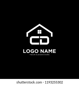 home logo vector. letter C and D logo vector.