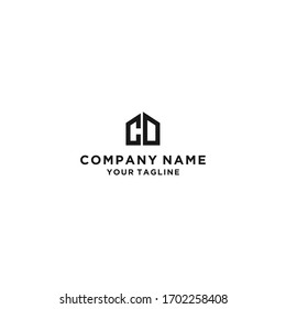 home logo vector. letter C and D logo vector.